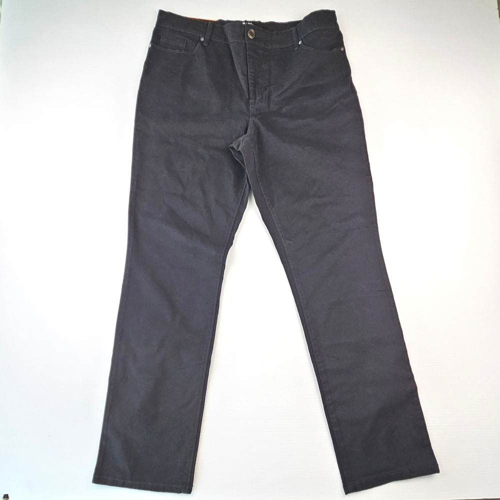 NWT Bandolino Amy Straight Leg Jeans Saturated Black Size 12 49010203-KH9